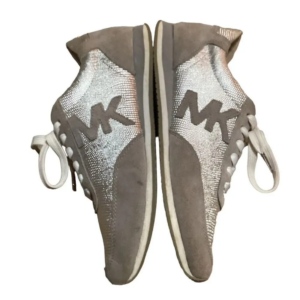 Michael Kors Stanton Trainer Metallic Lace Up Sneaker